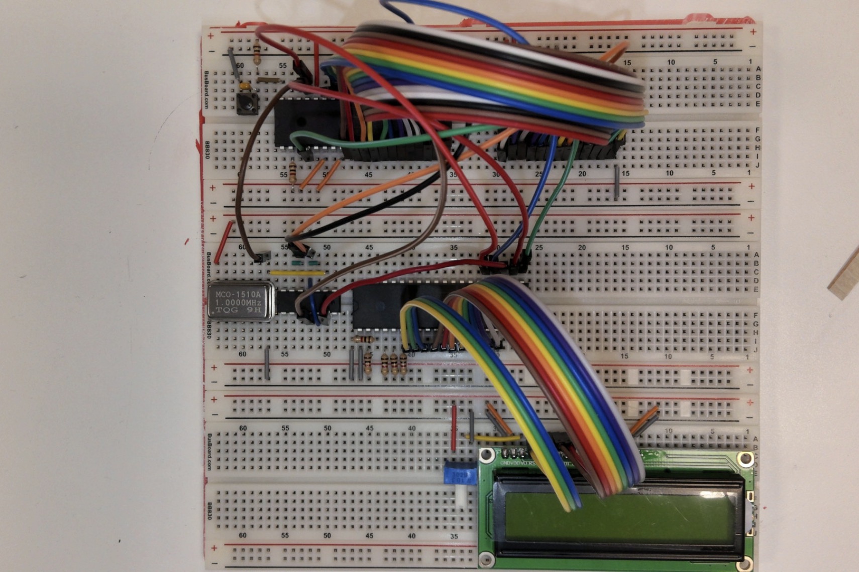 Top down view of current step