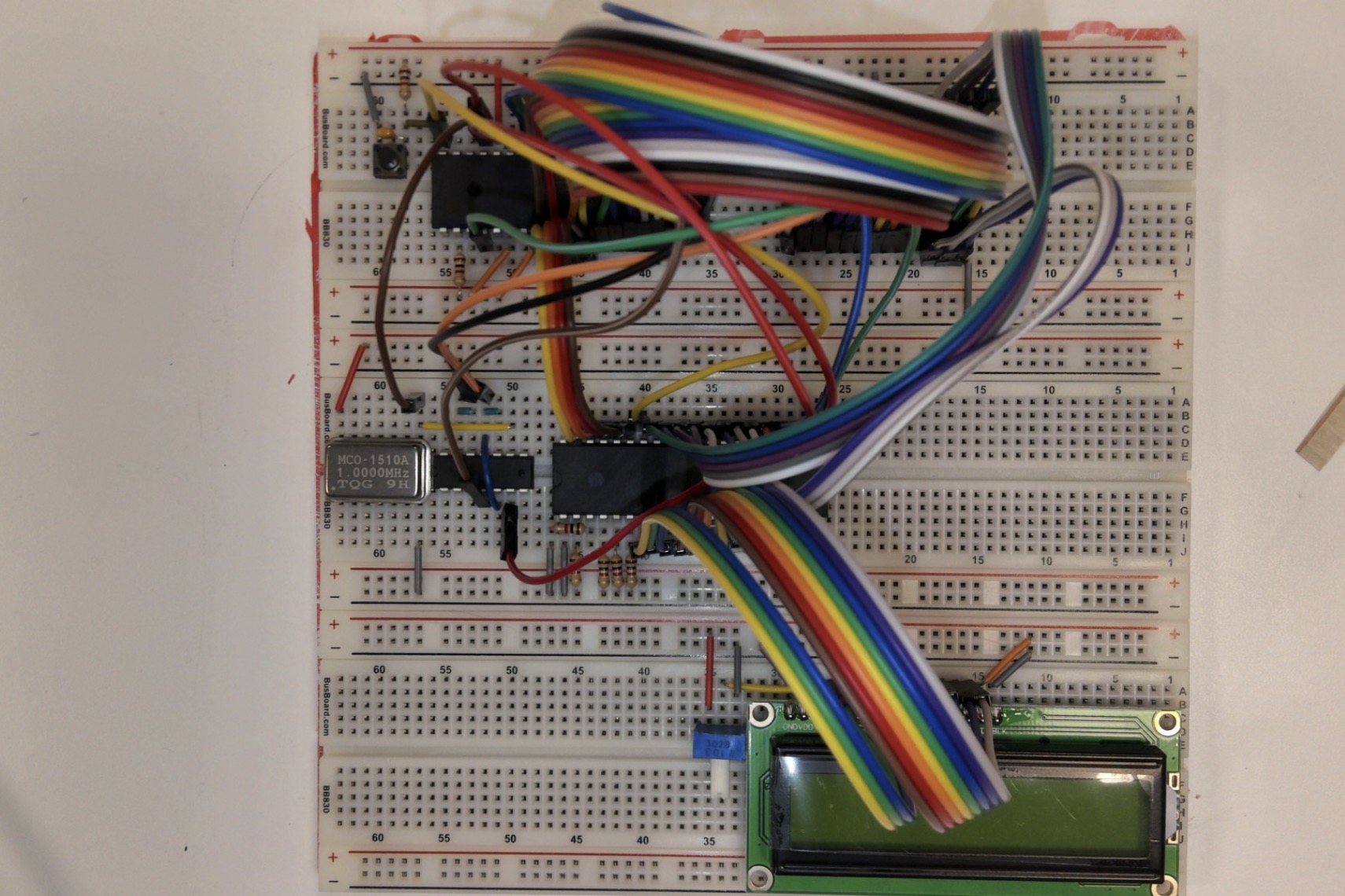 Top down view of current step