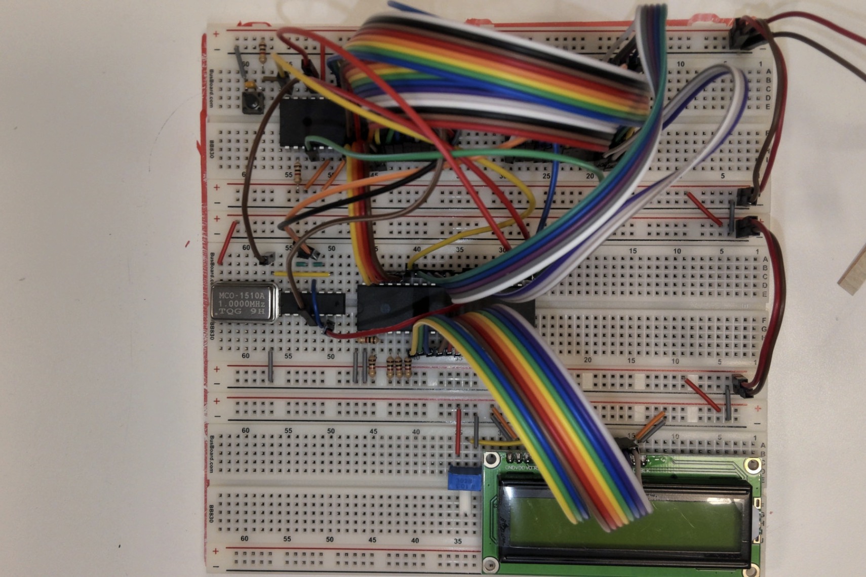 Top down view of current step
