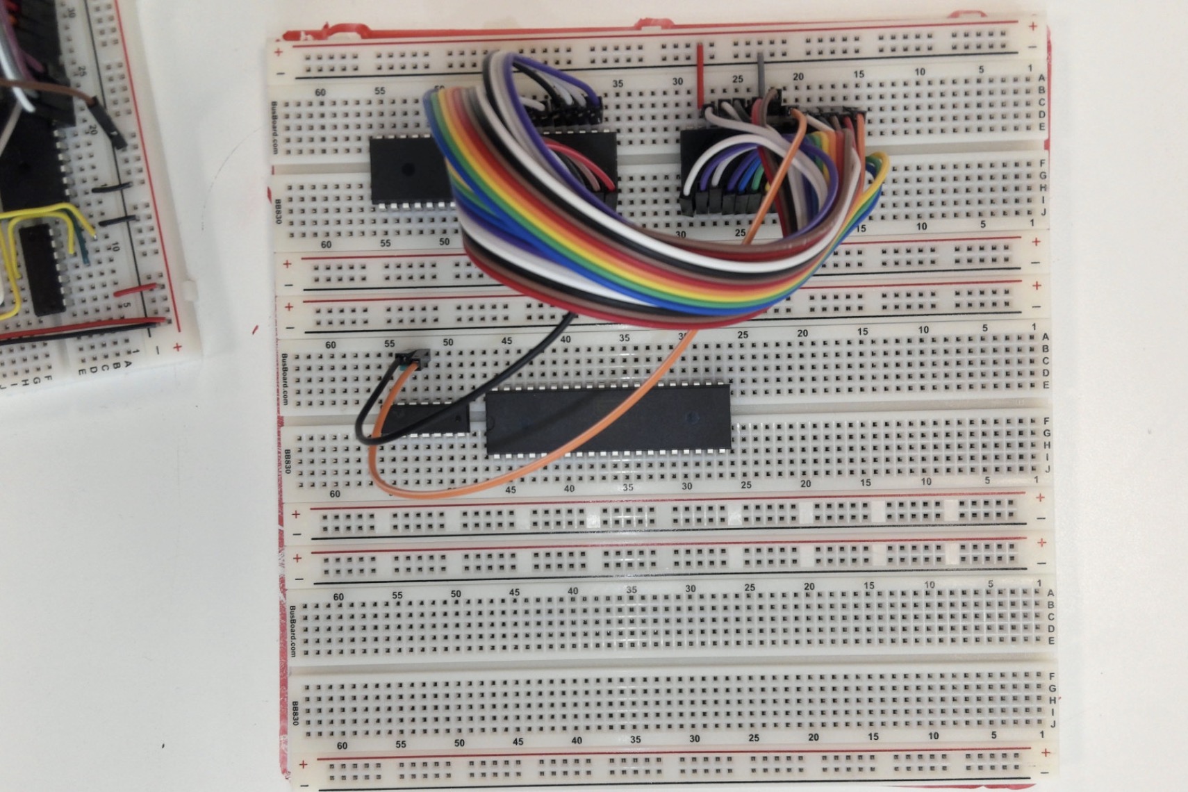 Top down view of current step