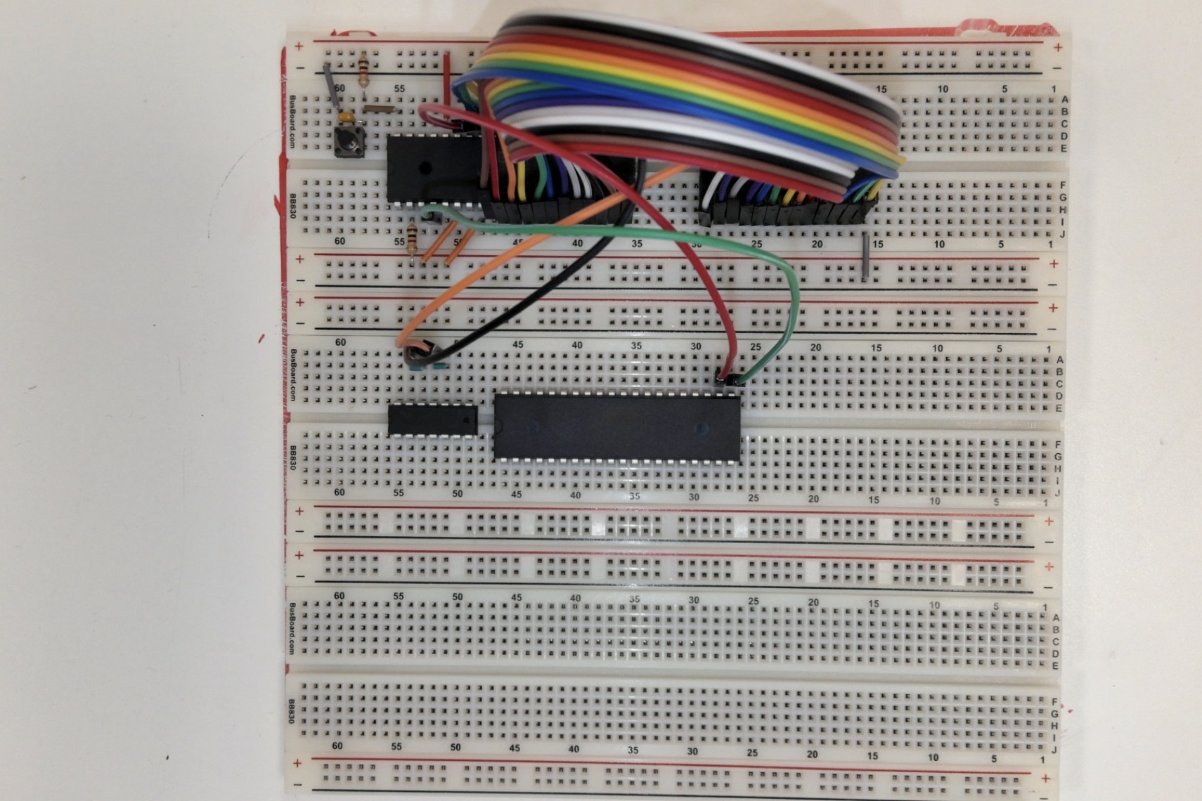 Top down view of current step
