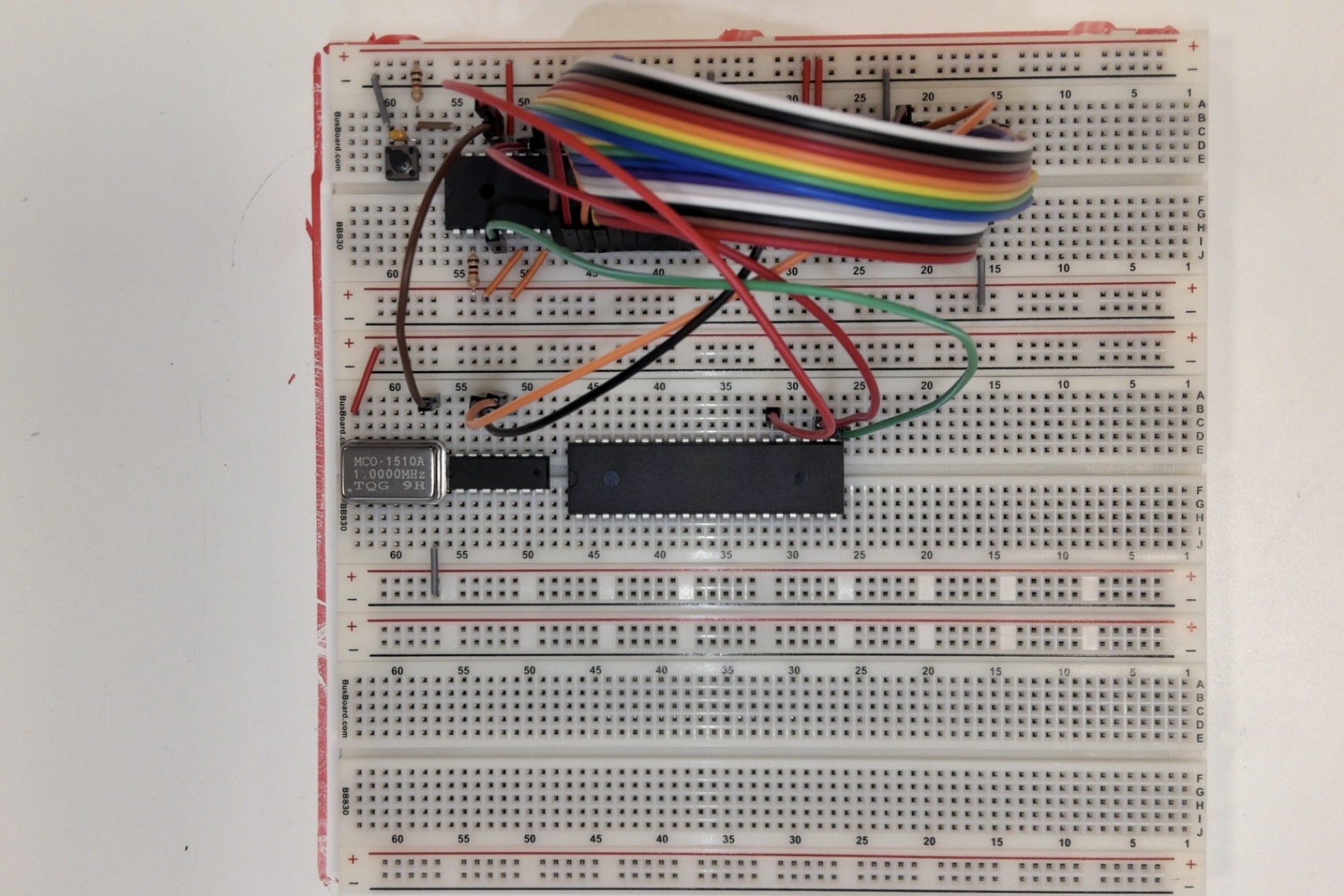 Top down view of current step