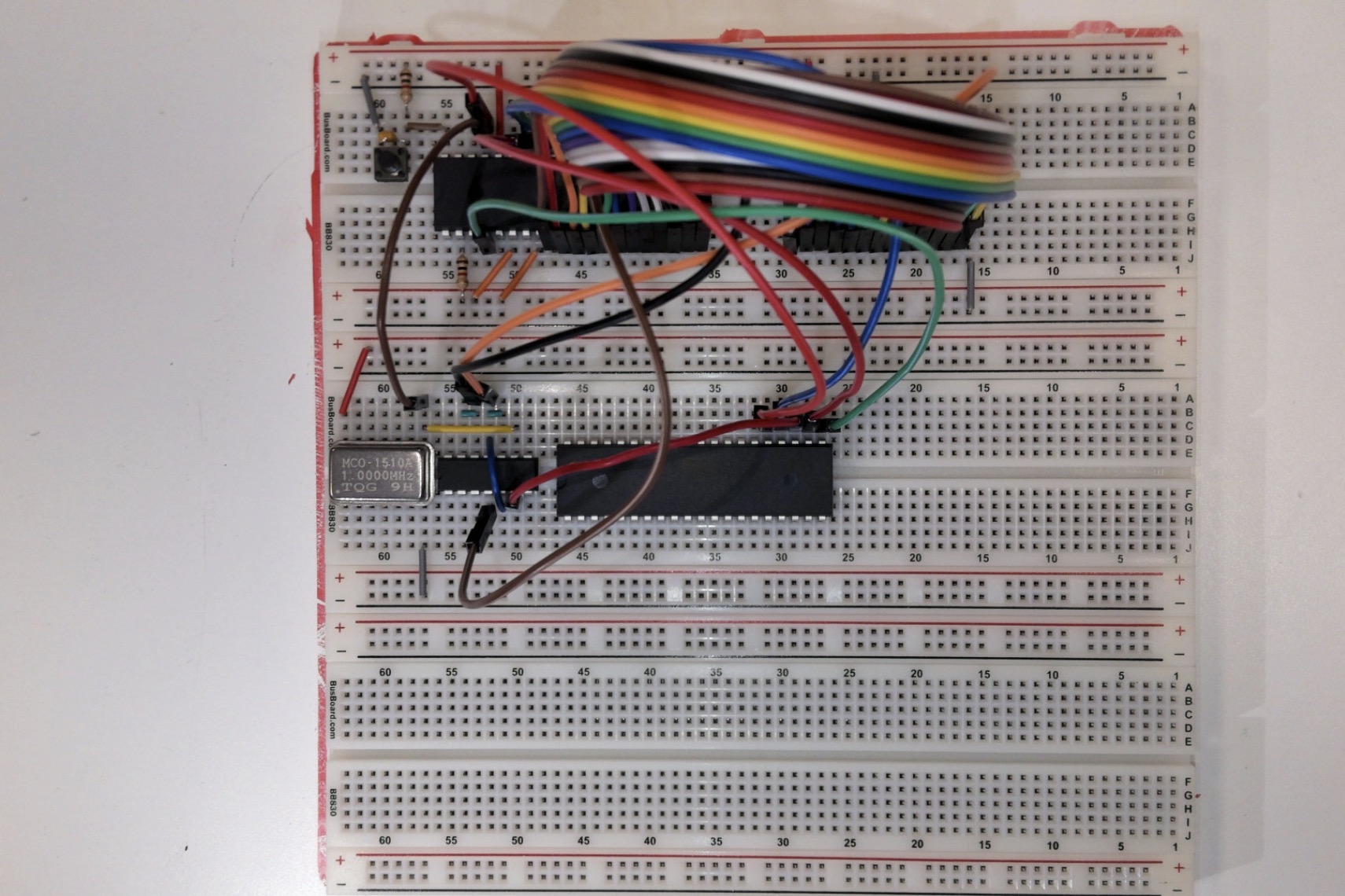 Top down view of current step