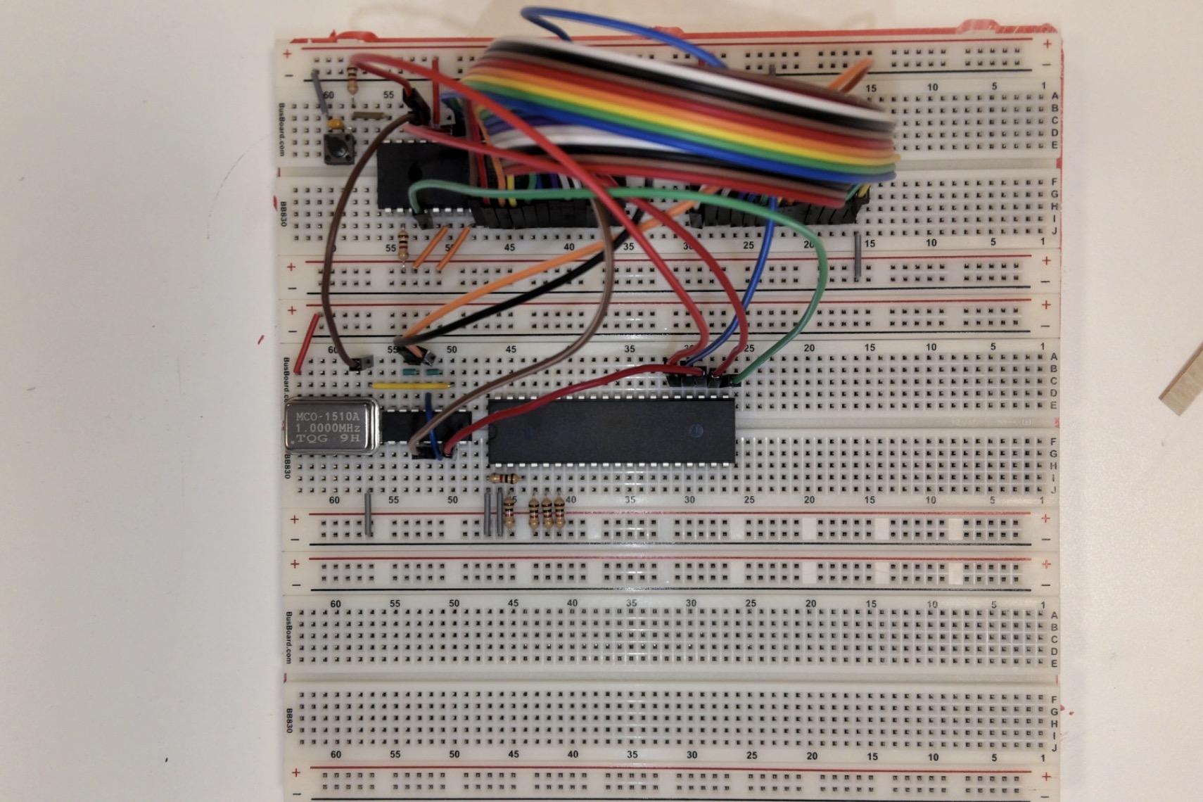 Top down view of current step